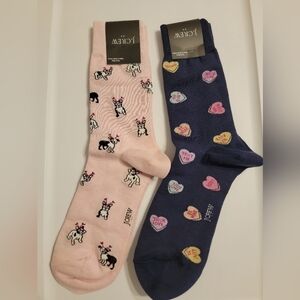 NWT J. Crew Valentine Men's Socks, 2 Pairs